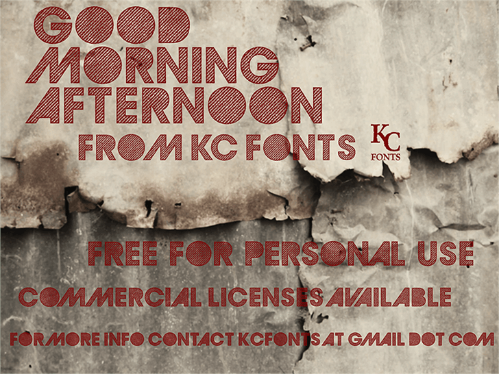 Free GoodMorningAfternoon Font