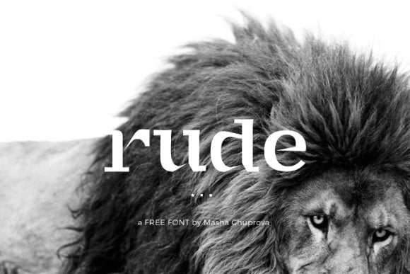 Free Rude Display Typeface