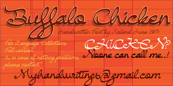Free Buffalo Chicken Font