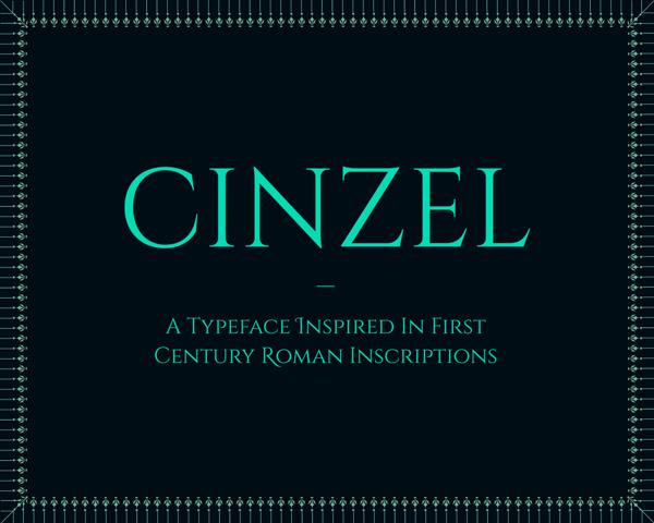 Free Cinzel Font