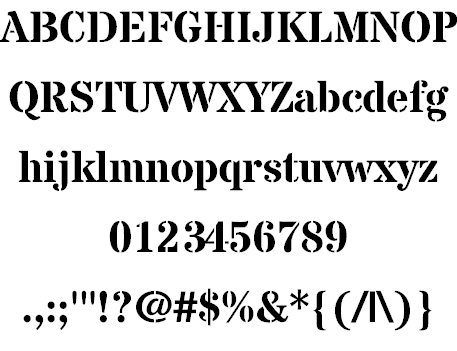 Free Stardos Stencil Font