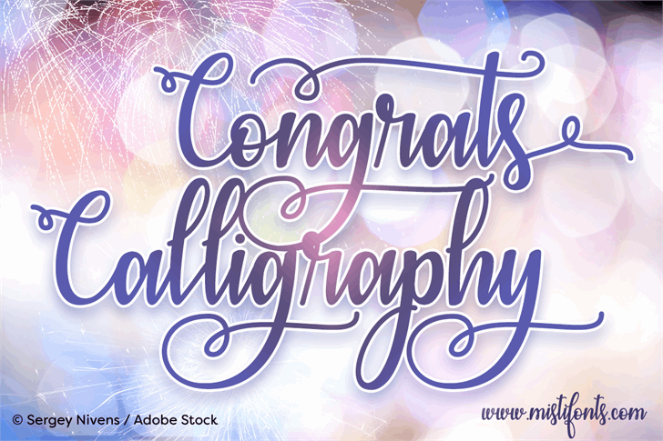 Free Congrats Calligraphy Font