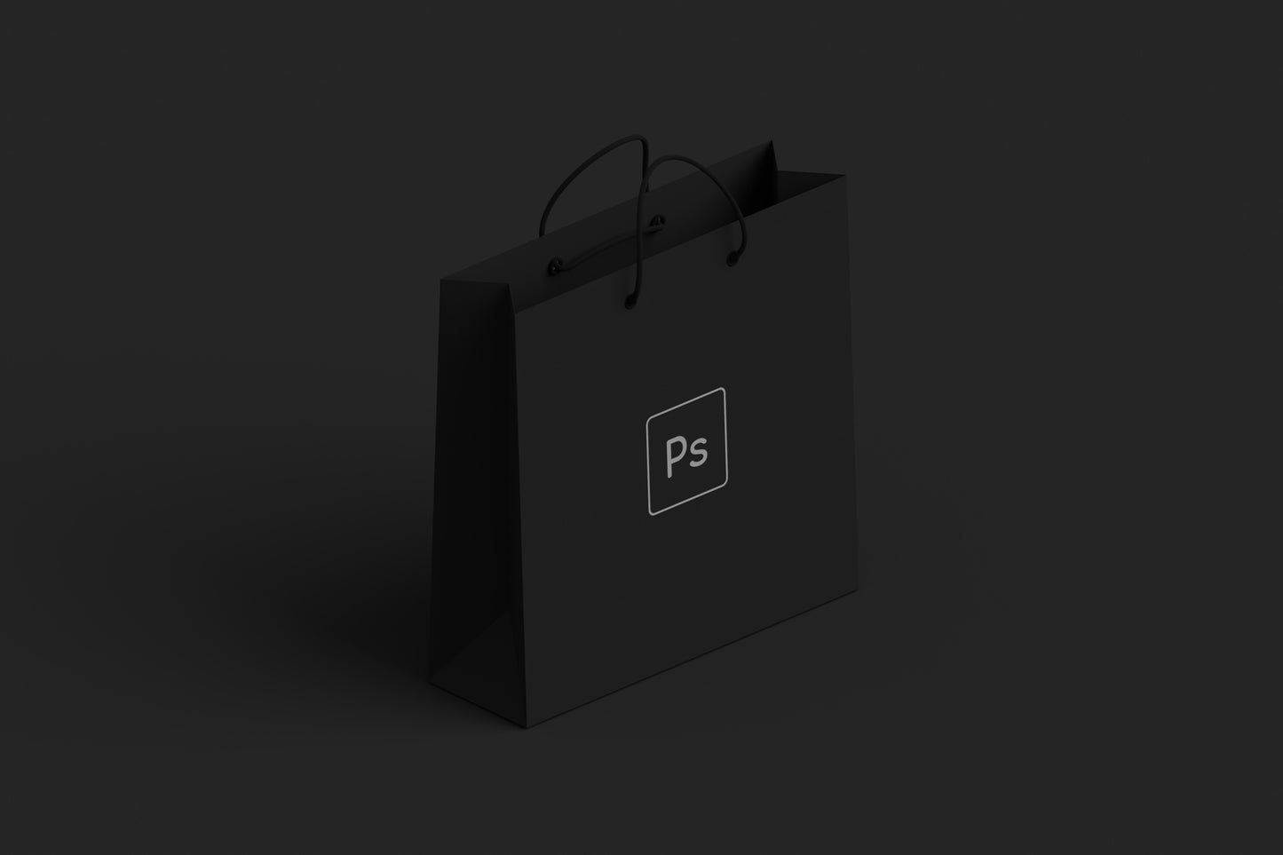 Free Black Modern Shopping Bag Mockup PSD