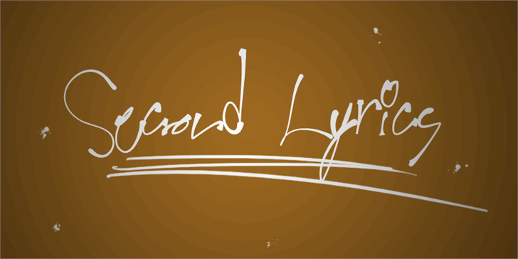Free Second Lyrics Font
