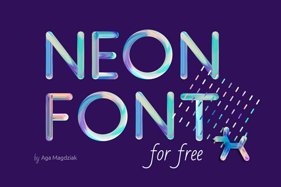 Free Neon Colorful Pattern Font