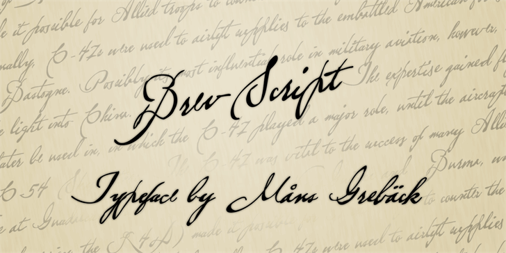 Free Brev Script Font