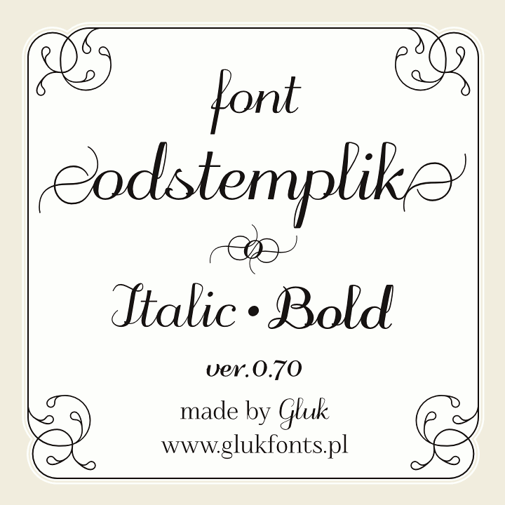 Free odstemplik Font