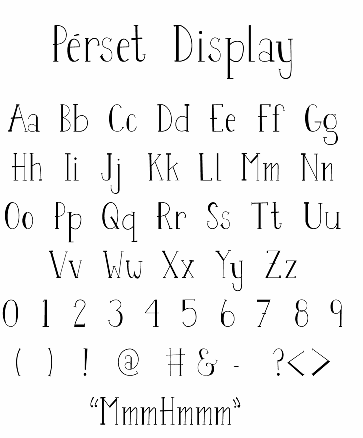 Free Perset Font