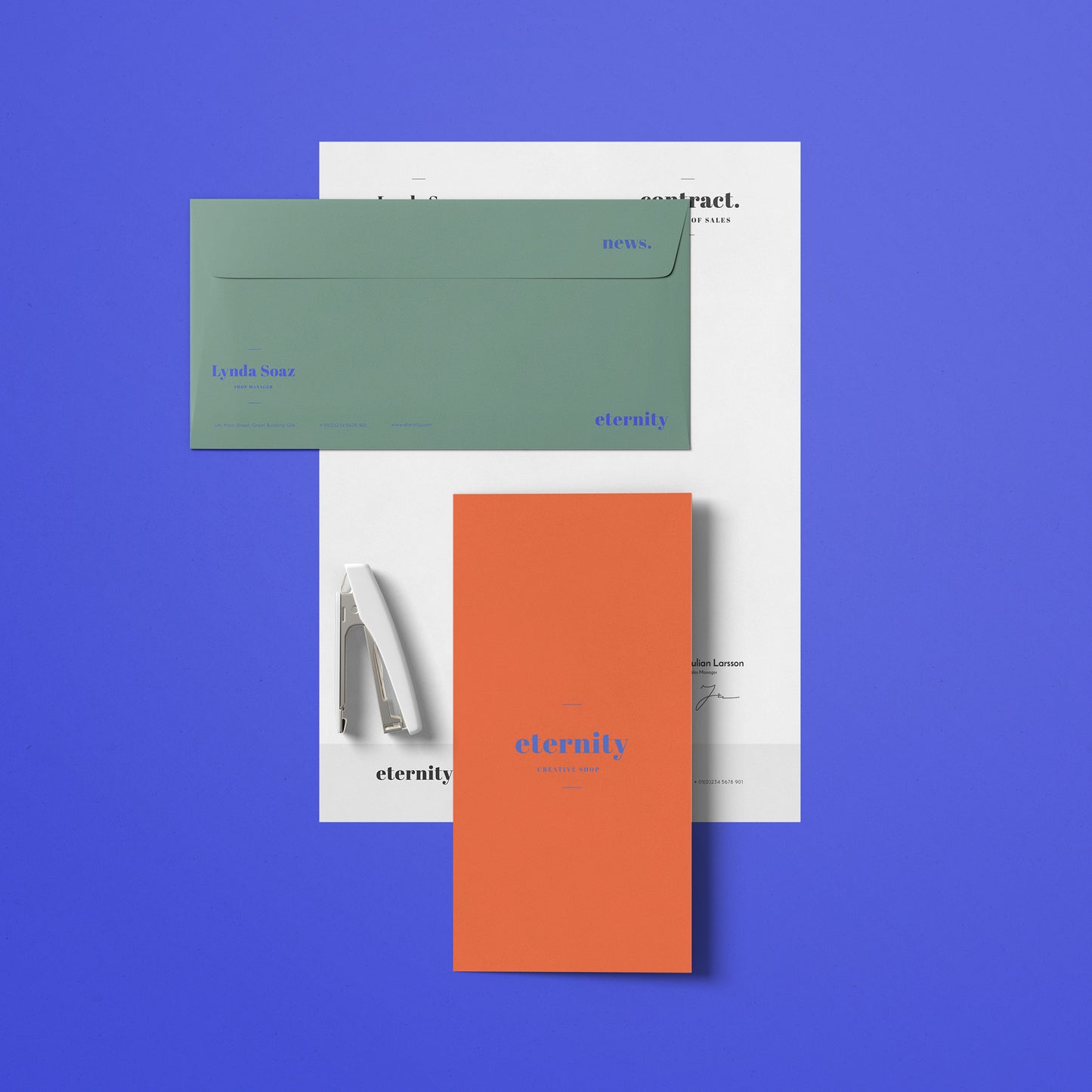 Free Minimal Stationery PSD Mockup Creator