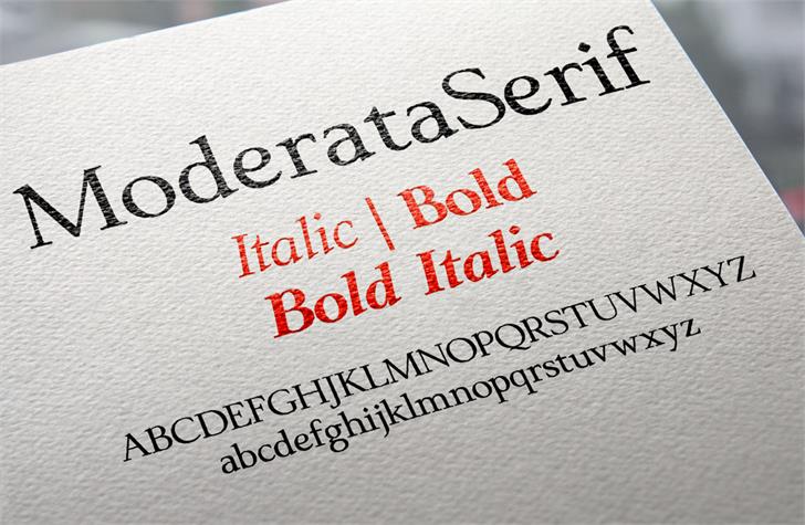 Free ModerataSerif Font