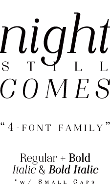 Free Night Still Comes Font
