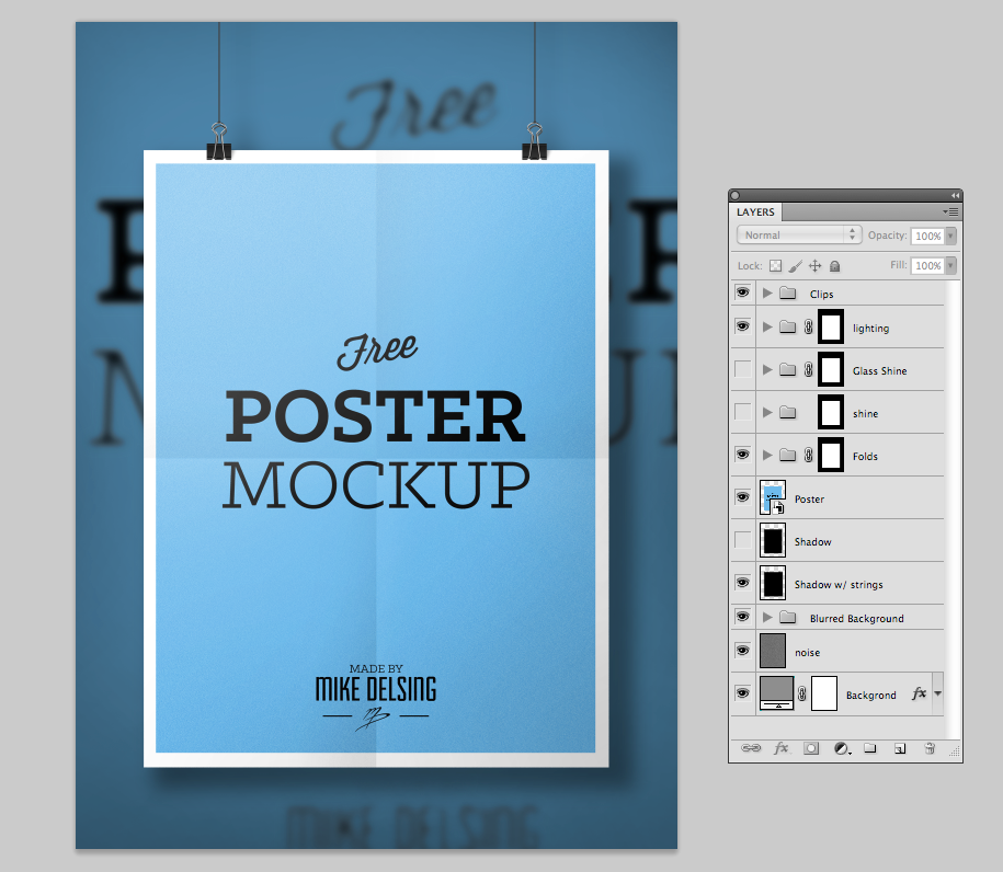 Free Clean Poster or Flyer Design Mockup