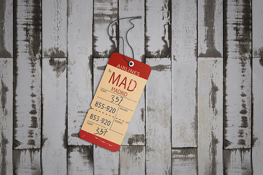 Free Die Cut Tag Mockup