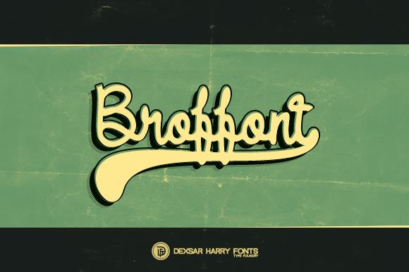 Free DHF BrofFont Script Font