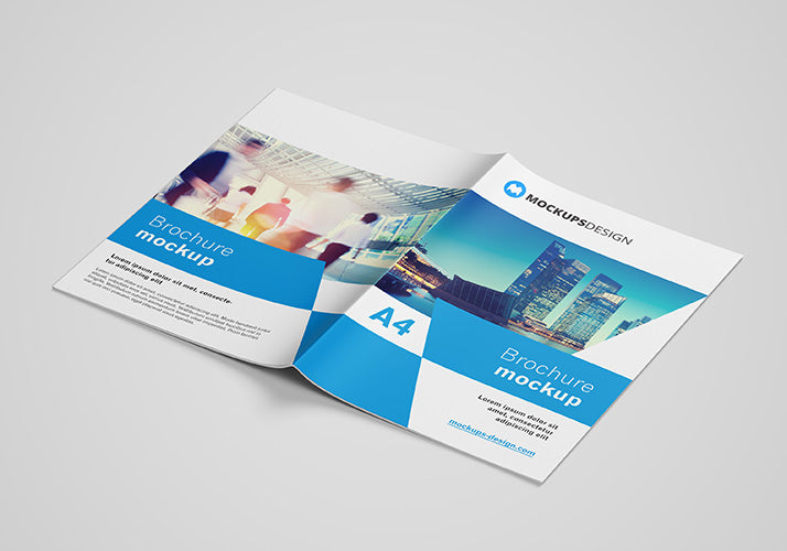 Free 8 Shots or Angles of A4 Brochure Mockups