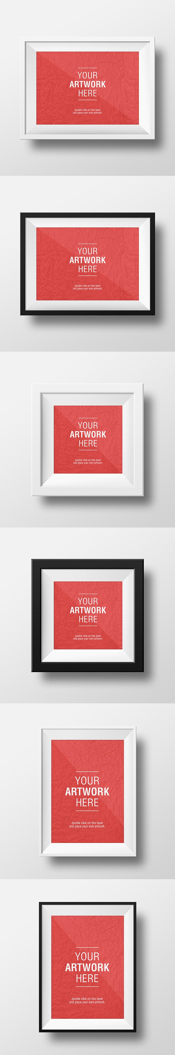 Free Clean White Empty Frame PSD MockUps