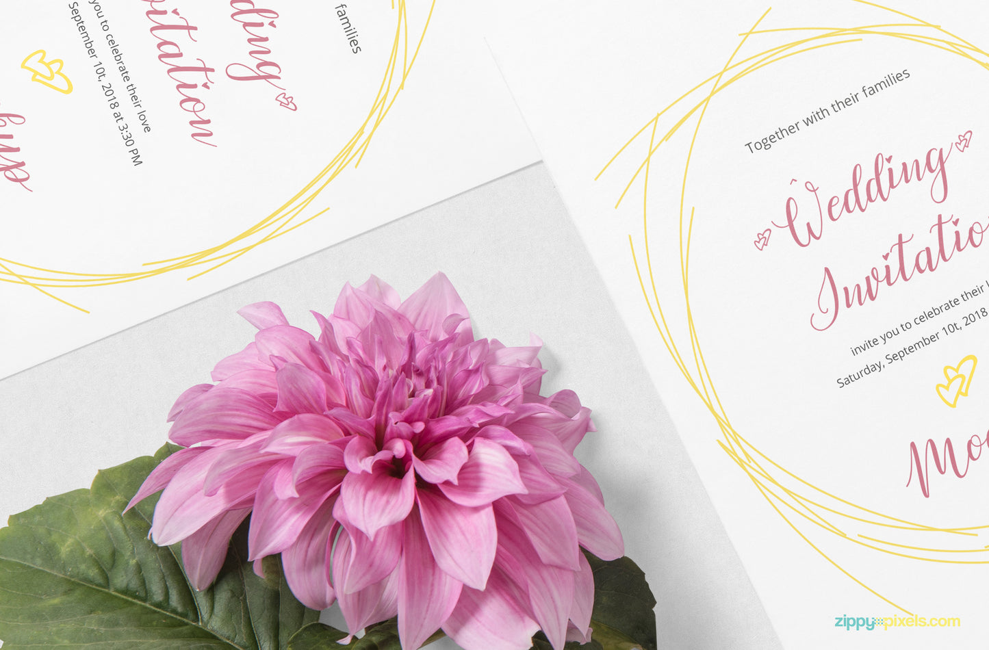 Free Wedding Card Mockup PSD