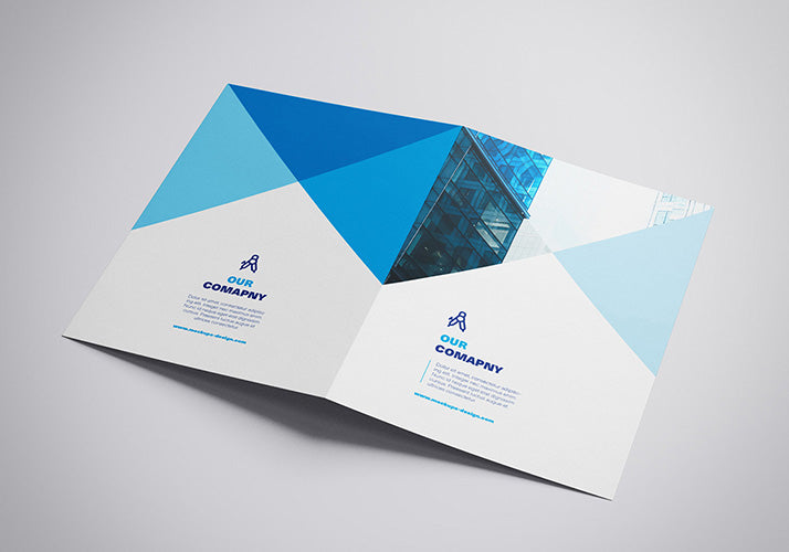 Free Collection of 4 x A4 Bifold Brochure Mockups