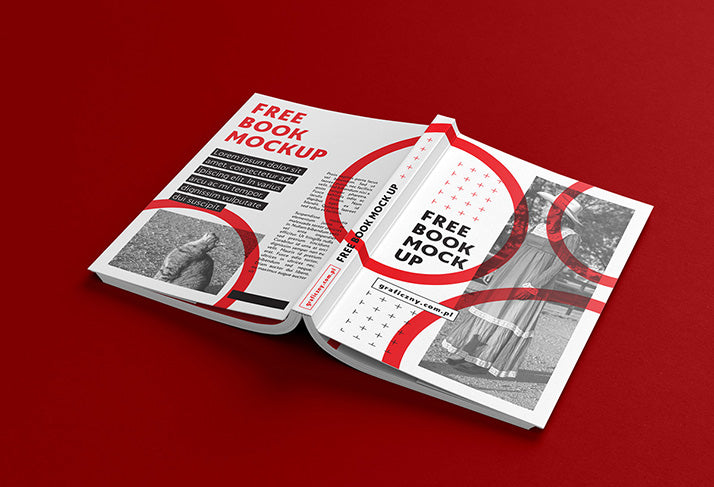 Free 7 Views of Thick Book or Brochure Mockup