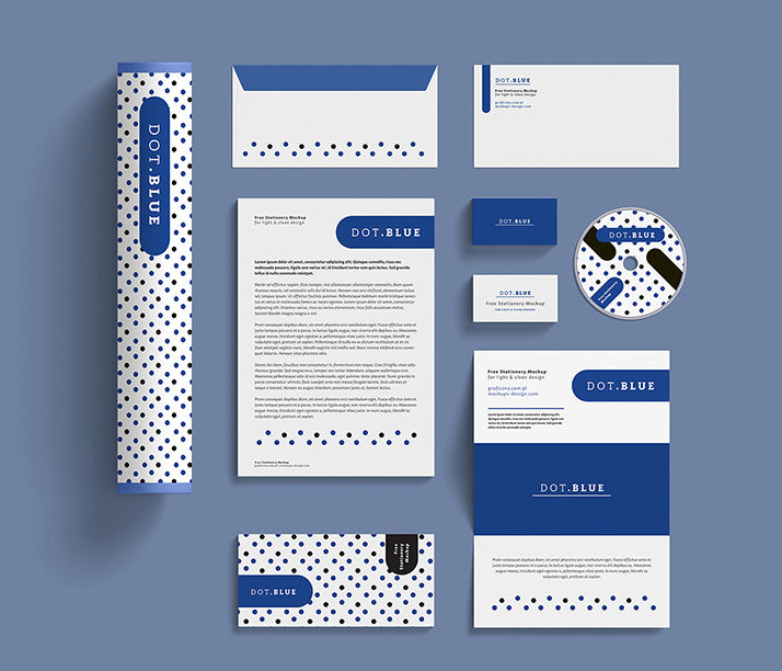 Free Bit Retro Corporate Identity Mockup