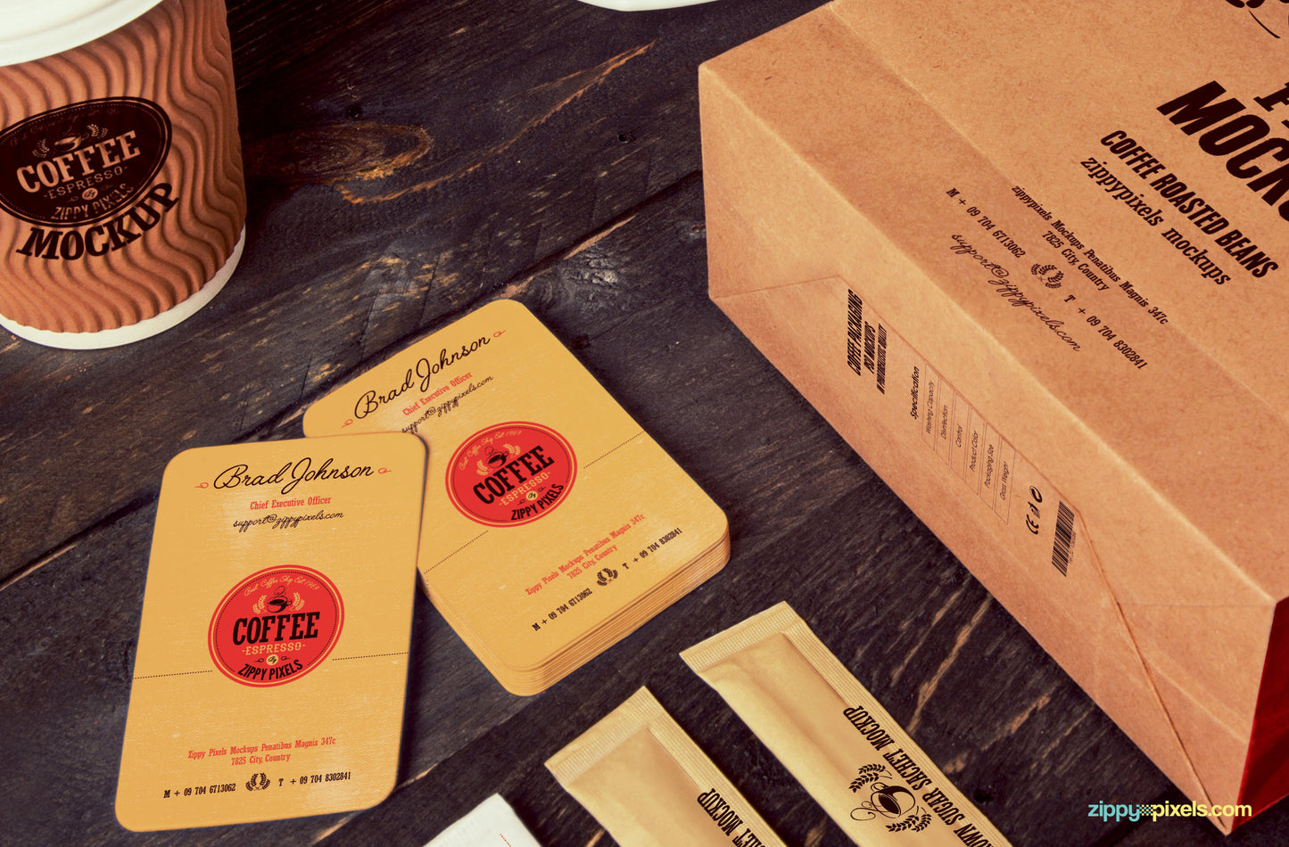 Free Coffee Branding Mockup