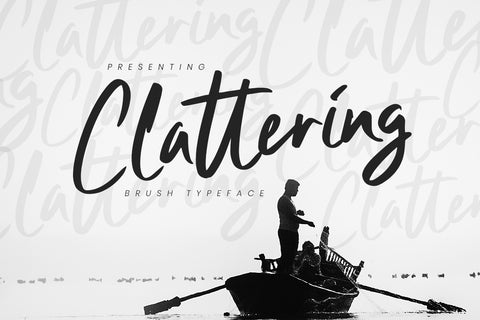 Free Clattering Brush Typeface