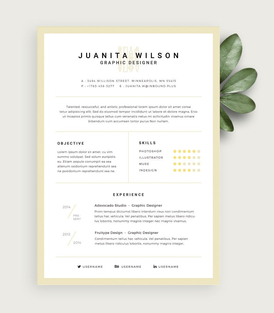 Free Clean Resume Template in Photoshop (PSD) Format