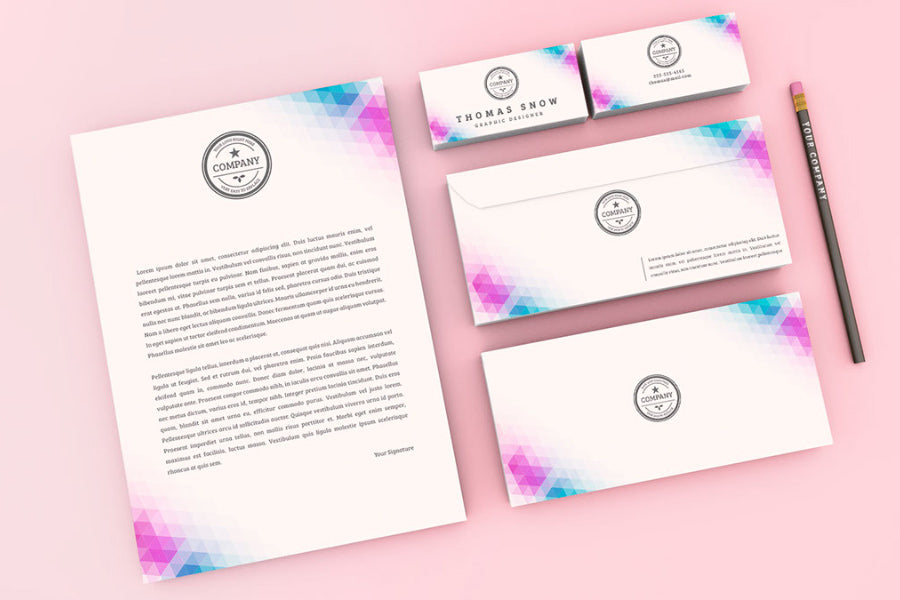 Free Cute and Feminine Company Stationery Kit Mockup