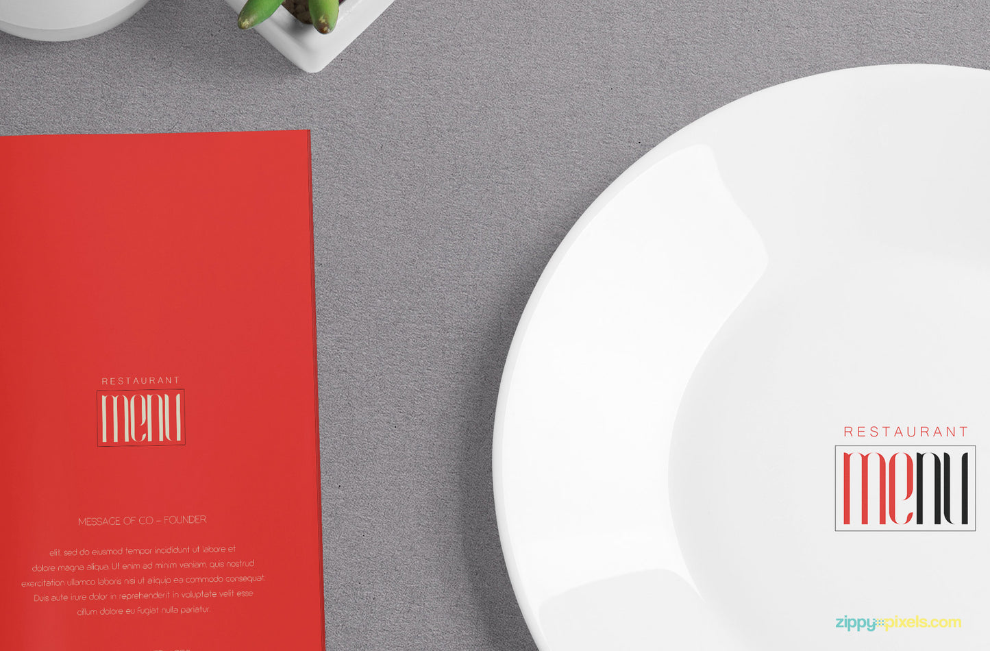 Free Sophisticated Menu Mockup