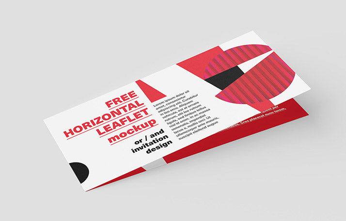Free 5 x Horizontal DL Leaflet Mockup