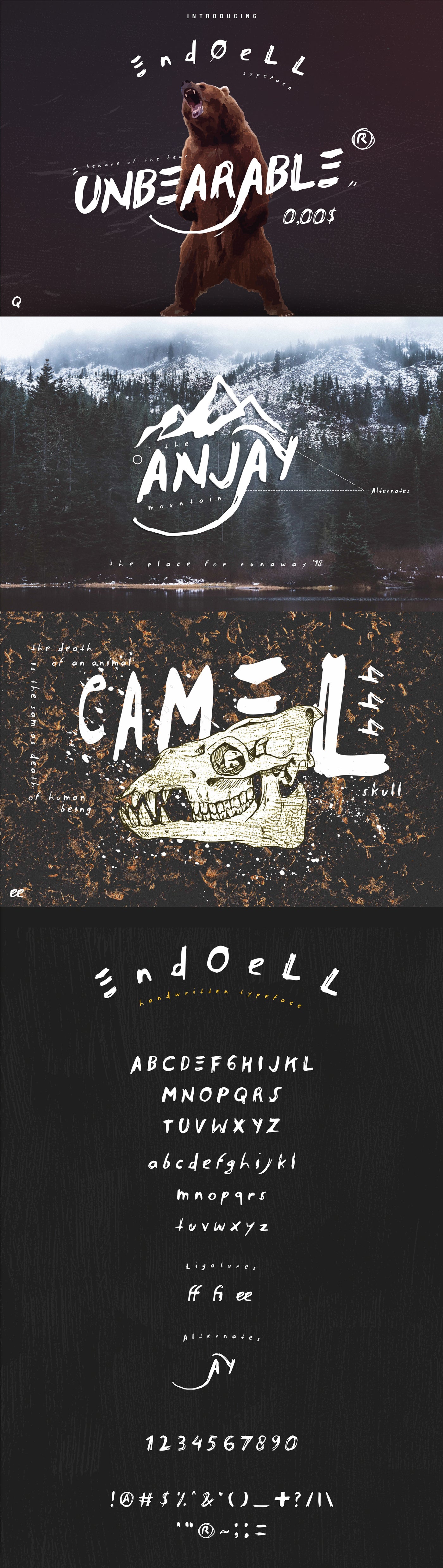 Free ENDOELL - BRUSH FONT