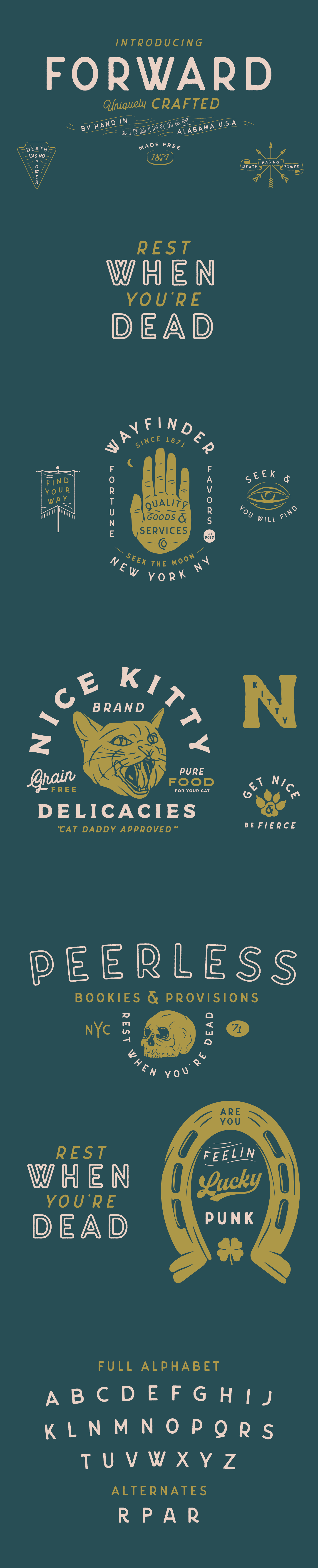 Free FORWARD - VINTAGE FONT 3 STYLES + ITALICS