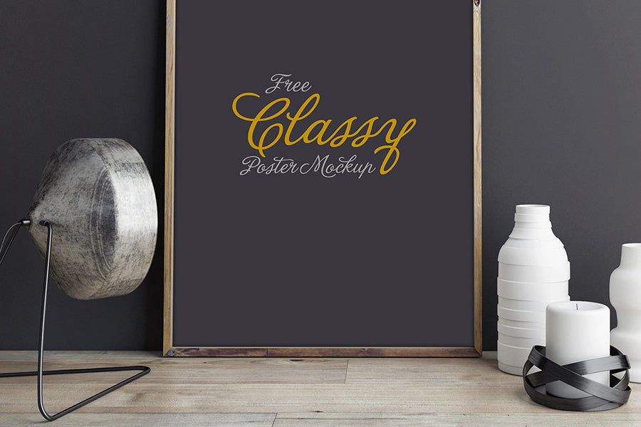 Free Classy Home Interior Decoration Frame Poster Mockup