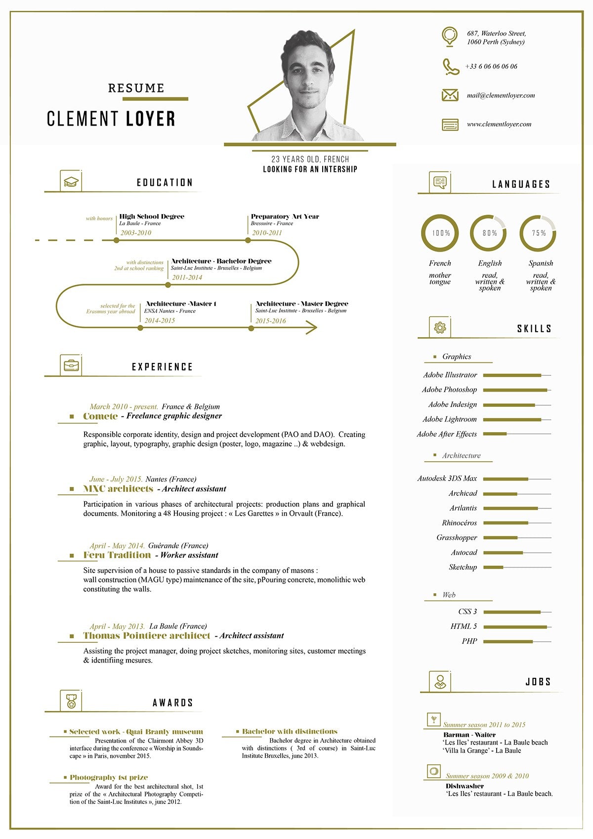 Free Fresh Resume and CV Template for Illustrator (AI) Format