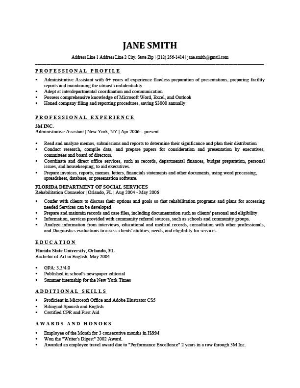 Free Professional Freeman Resume Templates in Microsoft Word Format