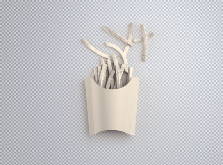 Free French Fries Box PSD Mockup
