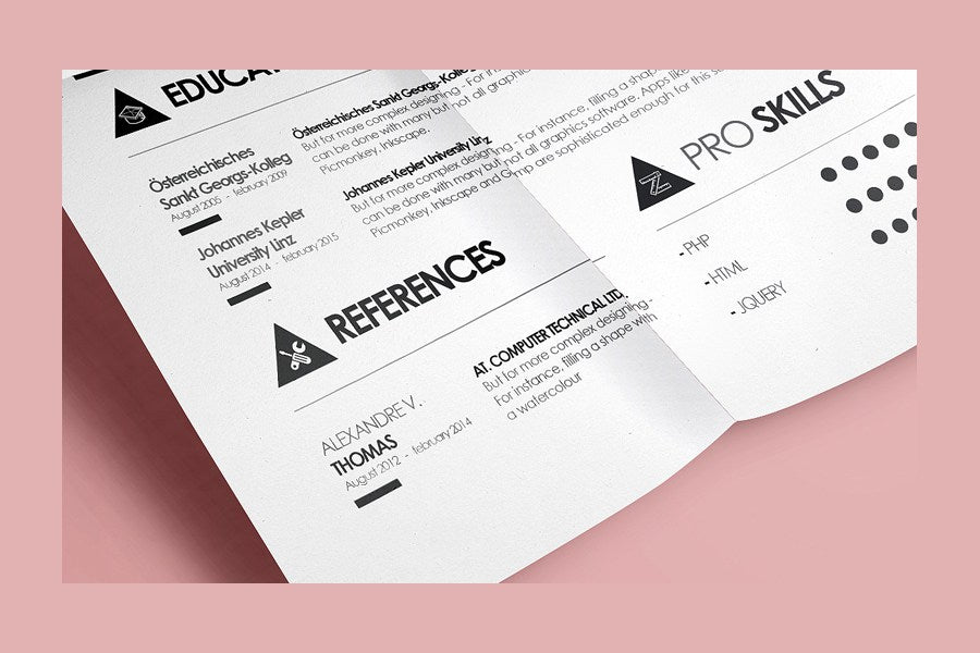 Free Modern Clean Resume CV Template Photoshop (PSD) Format