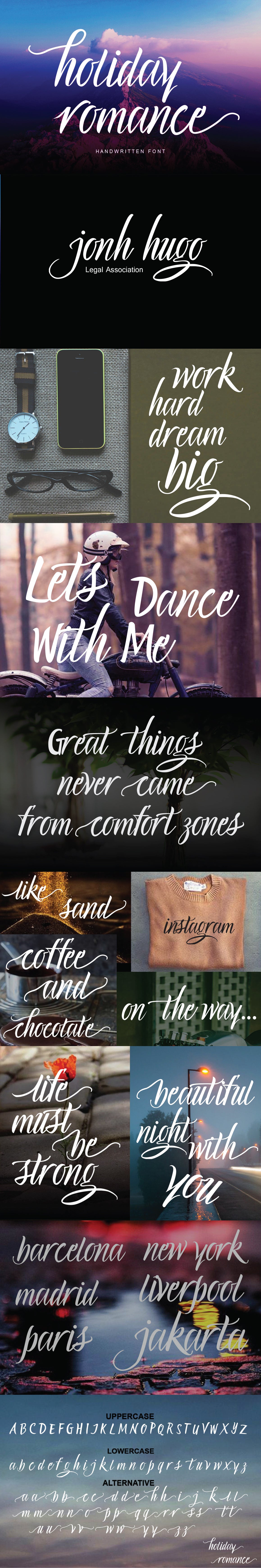 Free HOLIDAY ROMANCE - SCRIPT FONT