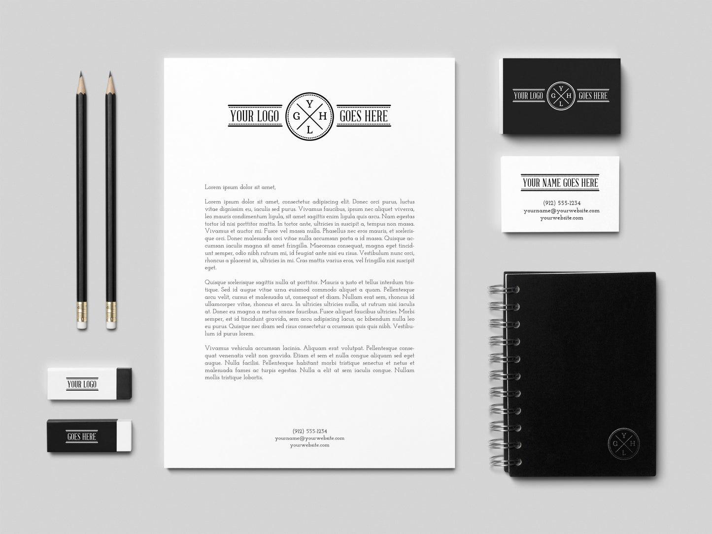 Free Stationery Branding and Identity Psd Mockup