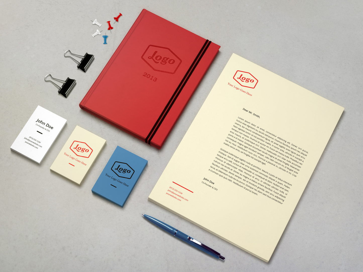Free Stationery Identity and Branding Psd MockUp