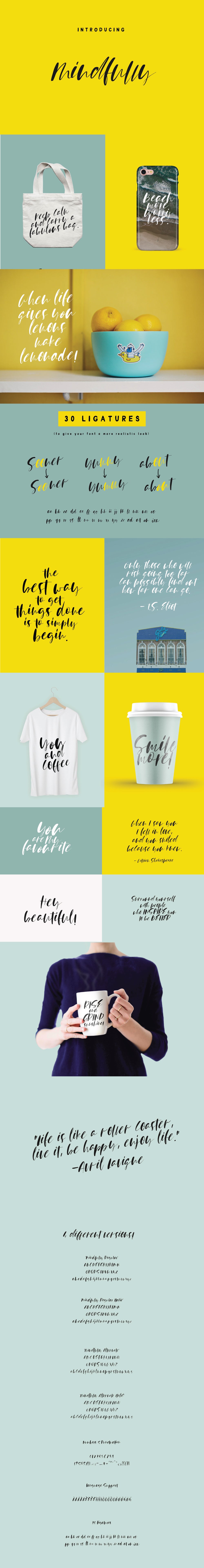 Free MINDFULLY - CALLIGRAPHY FONT