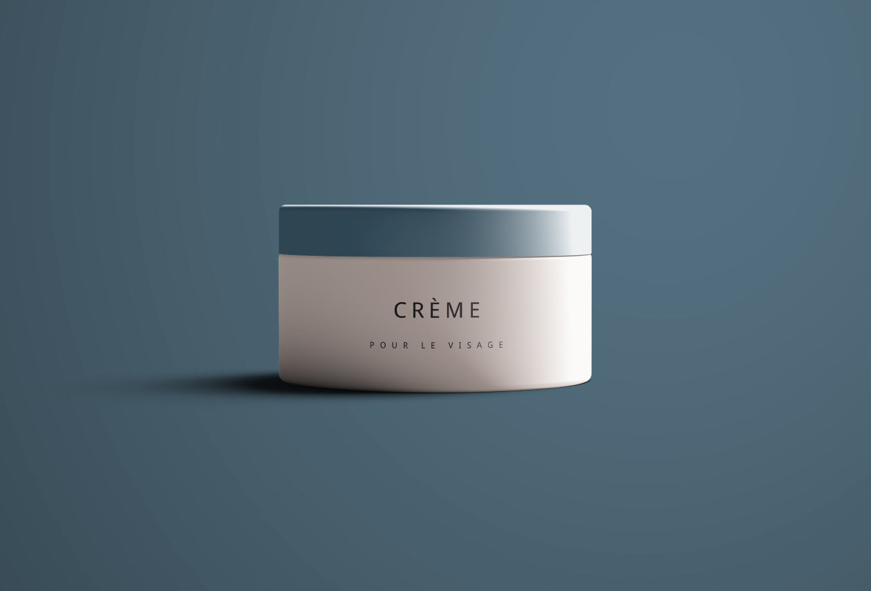 Free Minimal Cosmetic Jar or Creme PSD Mockup