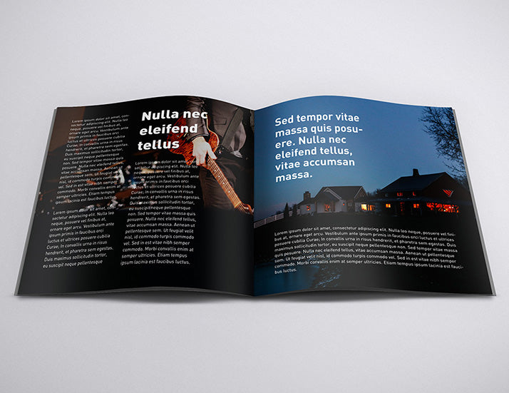 Free Black Square Brochure Mockup Set in 7 Angles