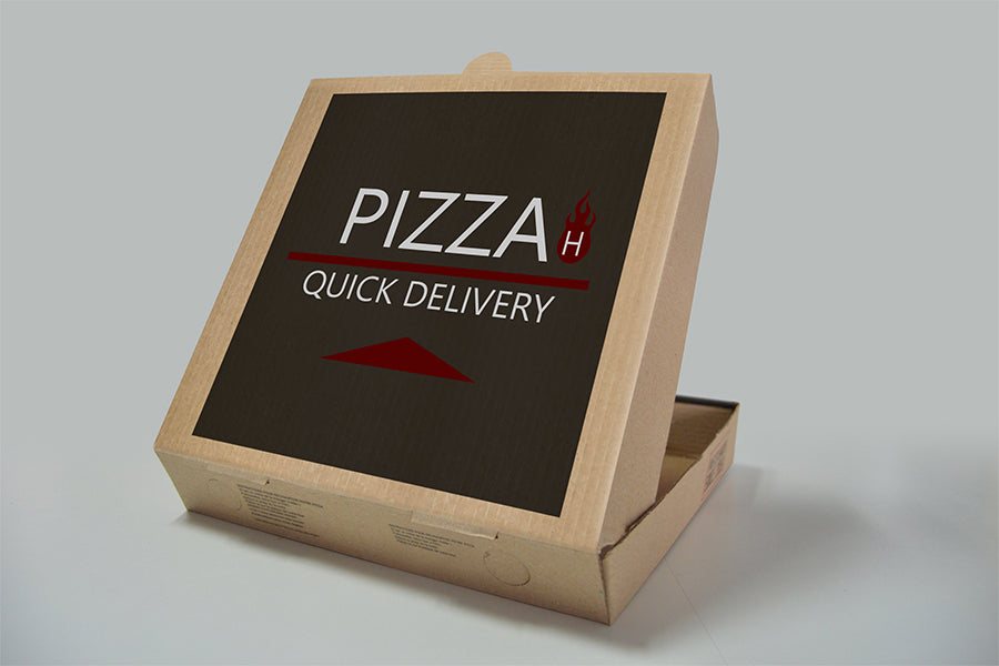 Free Pizza Box PSD Mockup