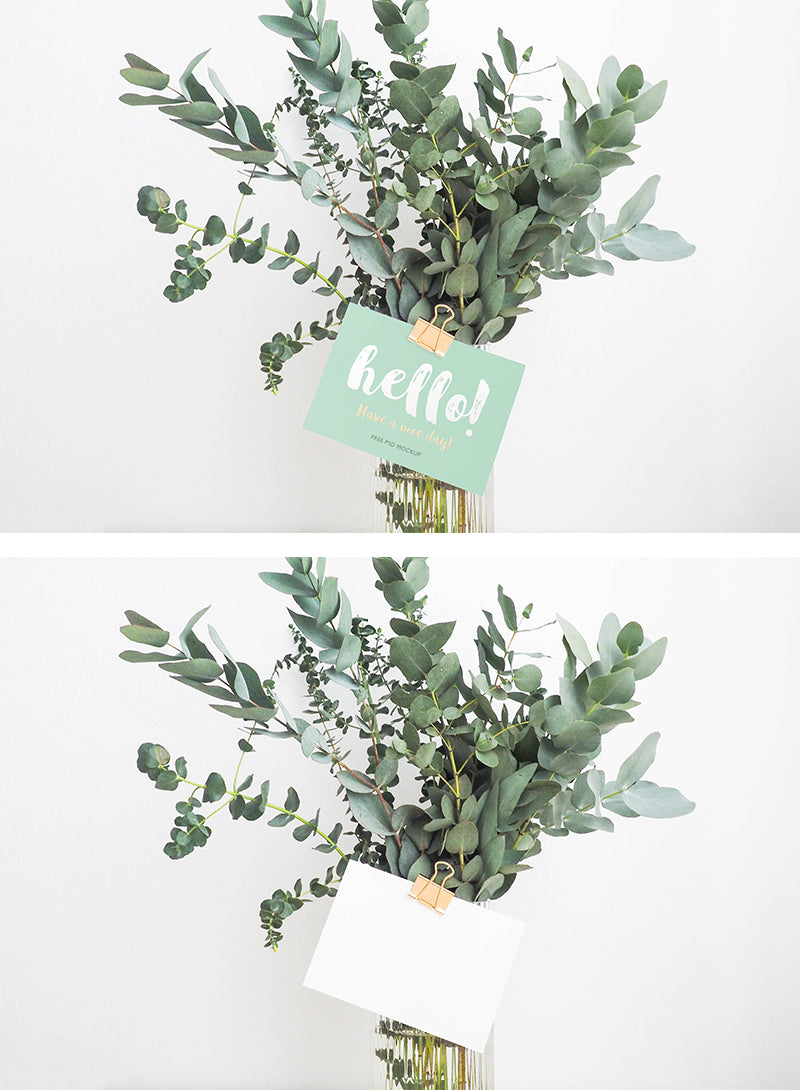 Free White Empty Greeting Card (PSD Mockup)