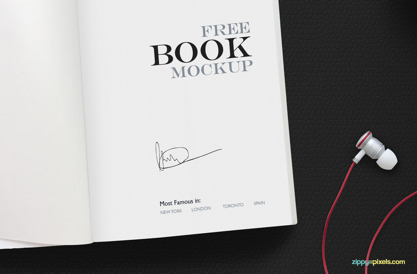 Free Open Book Mockup Scene