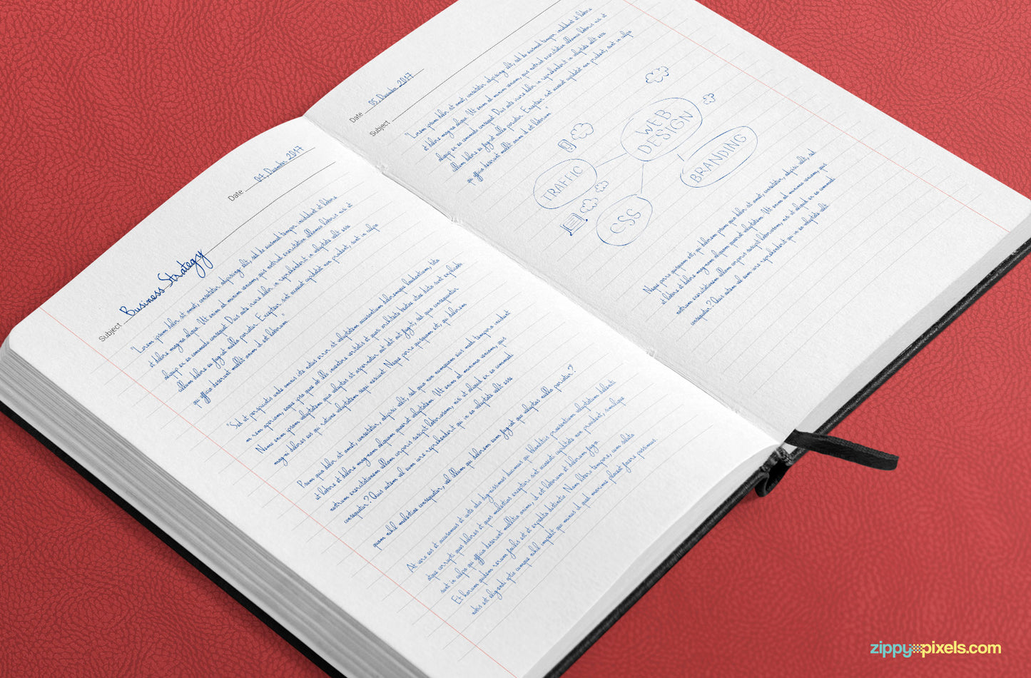 Free Notebook Mockup PSD
