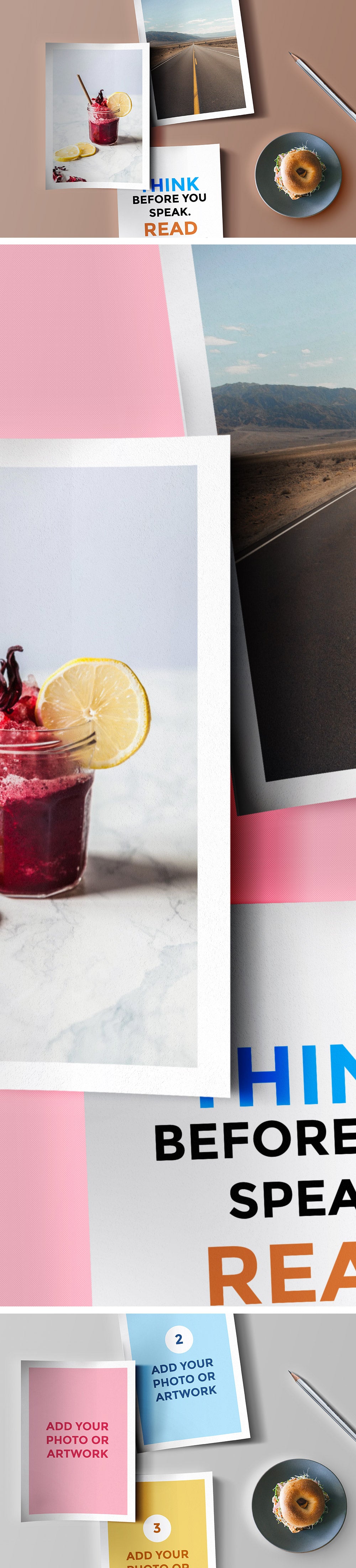 Free PSD Clean Papers Mockup