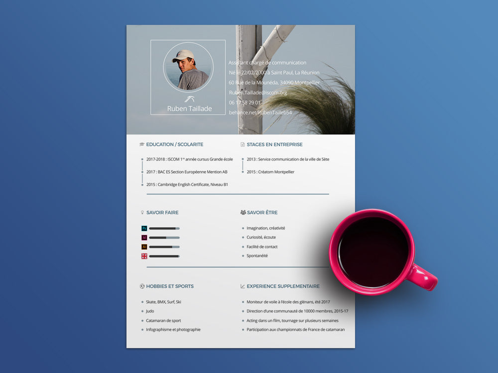 Free Personal CV Template in Photoshop (PSD) Format