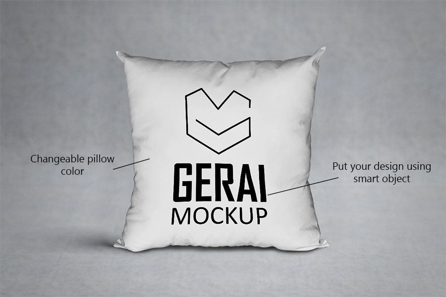 Free White PSD Pillow Mockup